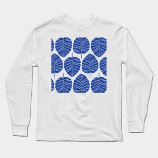 Navy Alocasia Pattern Long Sleeve T-Shirt